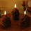 Flameless Pinecone Candles LED Acorn Decor 2 pcs Brown 4