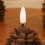 Flameless LED Pinecone Candle Real Wax Look Unscented 5
