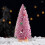 Pink Plastic Christmas Tree Desktop Decoration 25x5x5 cm 6