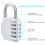 4-Digit Combination Lock Outdoor Waterproof Silver 4