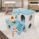 Hamster Hideout House with Ladder and Ventilation Blue 4