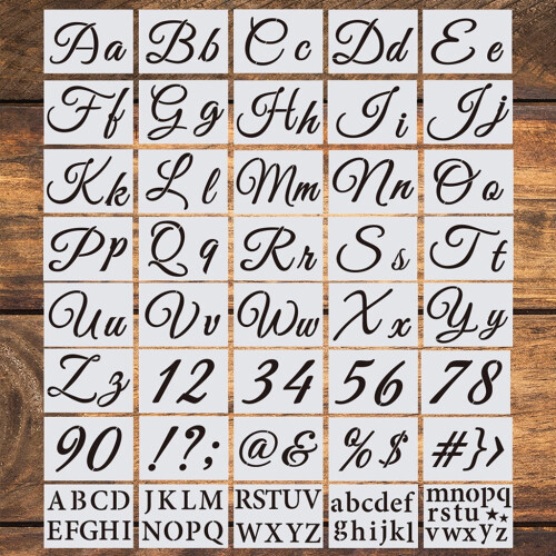 Alphabet Stencils 8.3 inch 40 count 1