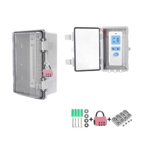Outdoor Electrical Safety Box Weatherproof Locking Power 2