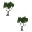 OUNONA Mini Model Trees for Model Train Scenery 2 pcs 6
