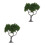 OUNONA Mini Model Trees for Model Train Scenery 2 pcs 8