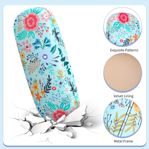 Floral Hard Shell Glasses Case with Cloth 3-Pack 2