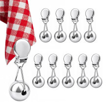 10pcs Stainless Steel Tablecloth Weights for Outdoor Use, Non-Slip Profile Tablecloth Holder, Weights Tablecloth