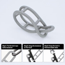 (Gray) 6-Hole Tent Tensioner, 25PCS for Camping Canopies