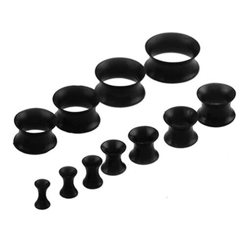 Silicone Flesh Tunnel Ear Plug Double Flared 18 mm 2