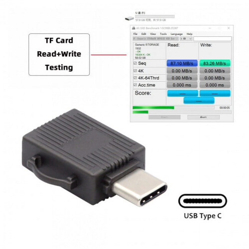 USB-C to Micro SD Card Reader Adapter 5Gbps 2