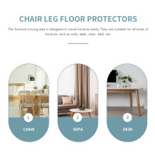 Deslizadores Deslizantes de Muebles de 24 Piezas para Alfombras Deslizadores de Piso Laminado Almohadillas Deslizantes Autoadhesivas para Sofá para