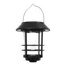 Lanternas Solares para Jardim Externo com Efeito de Chama Tremeluzente, Luminária Suspensa À Prova D'Água para Montagem Na Parede.