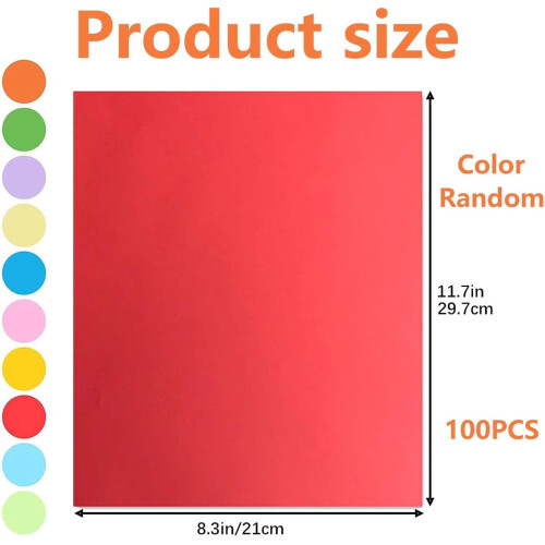 A4 Coloured Paper Assorted 100 Sheets 1