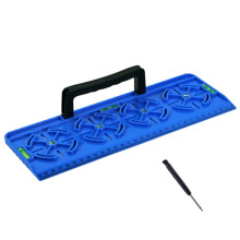 Drilling Template with Level and Ruler: Wall Drilling Positioning Plate,Adjustable Mounting Outlet Drilling Template