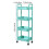 4-Tier Kitchen Storage Cart with Armrests and Casters Green 4