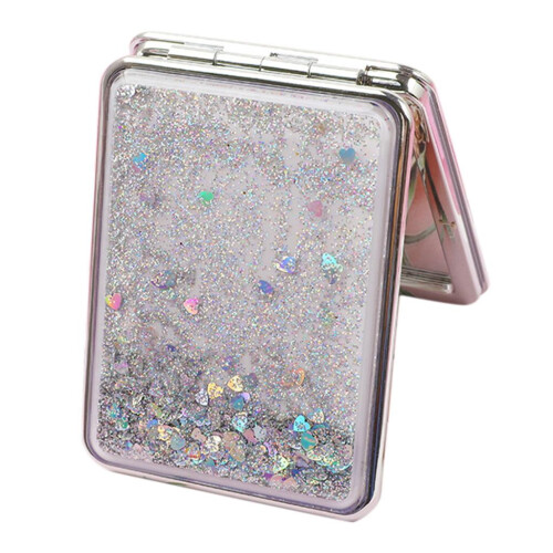 Compact Round Portable Makeup Mirror with Case 1