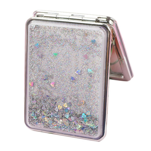 Compact Round Portable Makeup Mirror with Case 2
