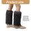 Women's Plush Gray Leg Warmers Thickened Boot Cuffs 3
