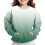 Girls' Gradient Pullover Sweatshirt Oversized Long Sleeve 6