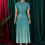 Damen-Swingkleid mit Blumenmuster, Cyan, XXL 4