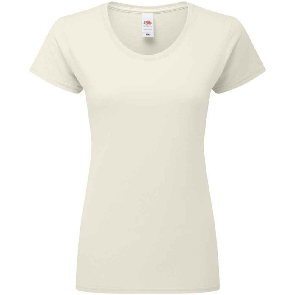 Fruit Of The Loom (M, Natural) Womens/Ladies Iconic Ringspun Cotton T-Shirt