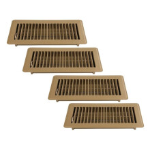 Golvregister 4x10, 4-Pack Golvregisterventiler, Heavy Duty Steel Walkable Golvgaller, Justerbart Dekorgaller
