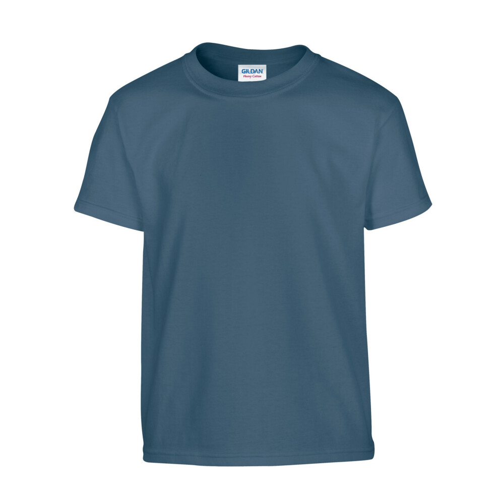 Gildan (3-4 Years, Indigo) Childrens/Kids Plain Cotton Heavy T-Shirt