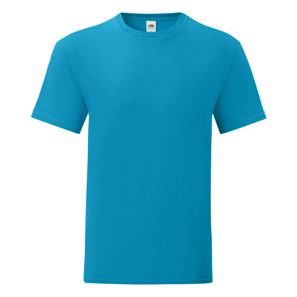 Fruit Of The Loom (M, Azure) Mens Iconic T-Shirt