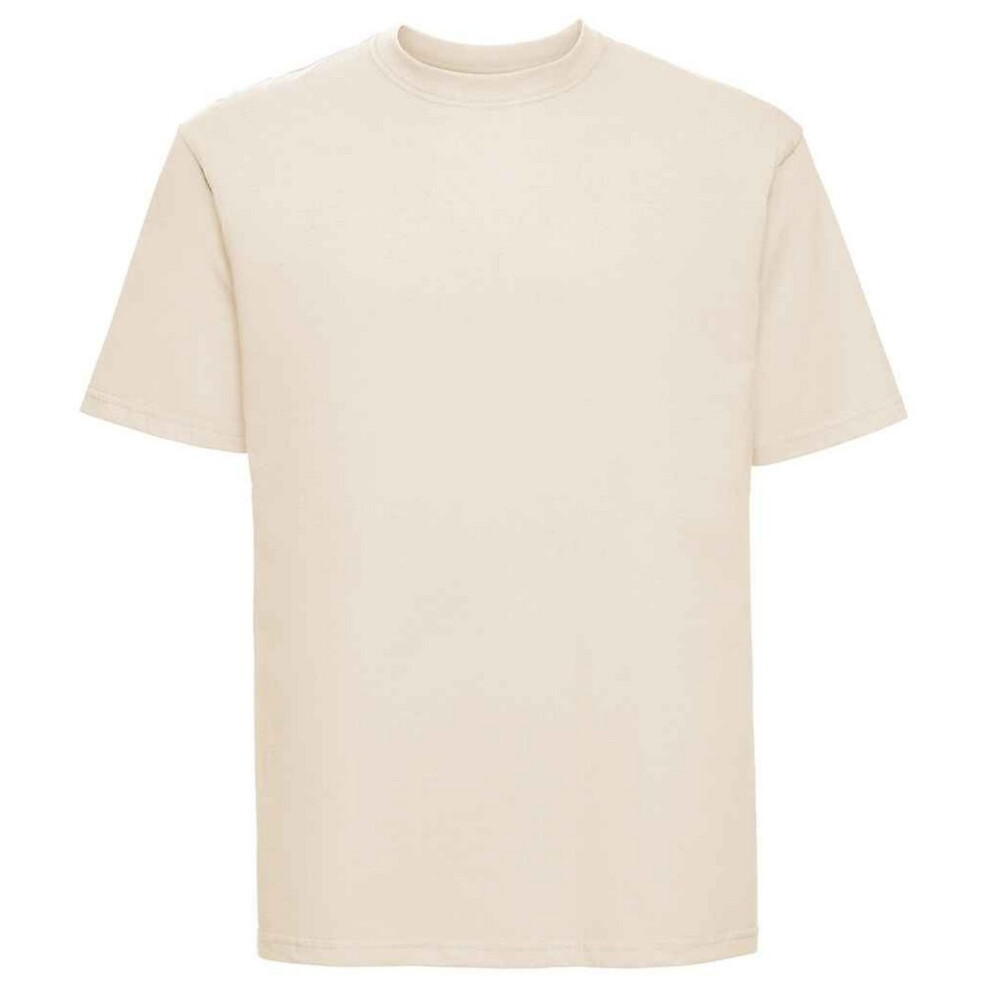 Russell (Xs, Natural) Mens Ringspun Cotton Classic T-Shirt