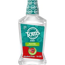 Tom's of Maine Children's Anticavity Fluoride Rinse Mouthwash, Silly Strawberry, 16 Fl Oz (Pack of 6) (Packaging May Vary)