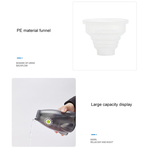 Pee Funnel Urinal Incontinence Bottle Unisex 600 ml 2