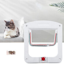 Cat Door with 4-Way Locking Mechanism