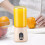 Portable Mini Blender Cup with 6-Blade USB Charging Yellow 6