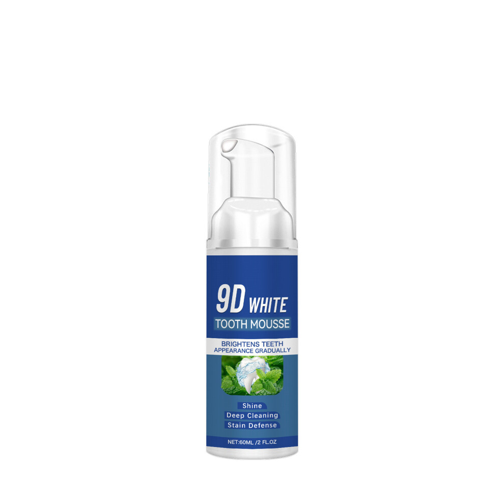 (60ML) 9D tooth mousse gently cleans yellow teeth, cares for teeth, fresh and comfortable, daily care tooth cleaning mousse