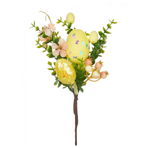 Easter Floral Picks Artificial Stems with Eggs and Berries