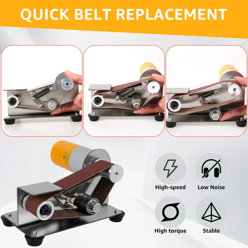 Mini Belt Sander Electric Grinder with 7 Speeds and 15 2