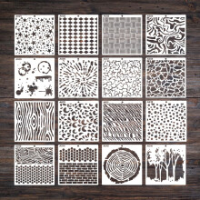 Hollow-out Painting Templates Geometric Stencils 16 pcs