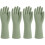 Rubber Dishwashing Gloves Reusable 4 Pairs Flocked Lining 1