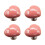 Heart-Shaped Toilet Button Set - Pink, 4 Pieces 1