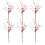 Red Berry Stems Heart-Shaped Picks 12 pcs 1