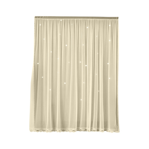 Beige Blackout Curtains Grommet Thermal Insulated 2 pcs