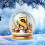 Christmas Tree Letter Ornament Yellow Crystal Acrylic 1