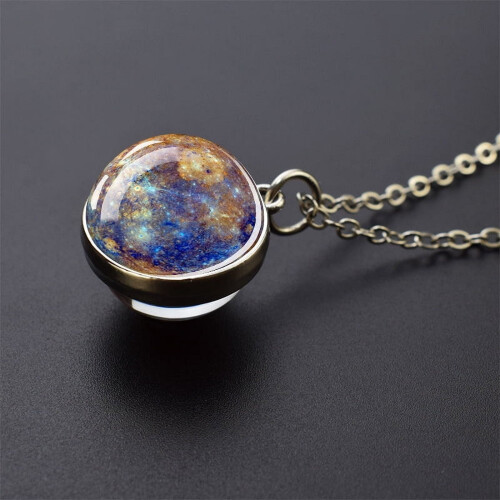 Solar System Pendant Necklace Glass Ball 1 Piece