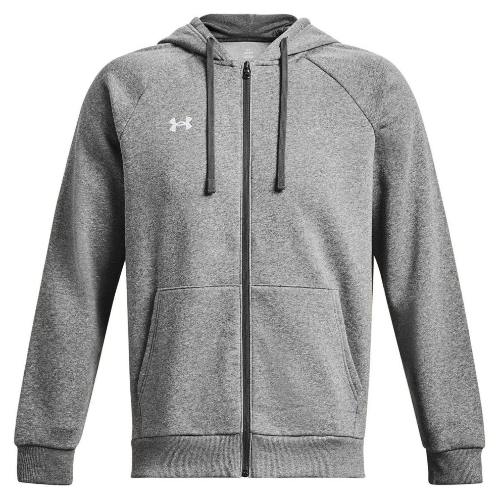 Under Armour (Xs, Carbon) Mens Rival Fleece Full Zip Hoodie