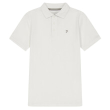 (12-13 Years, White) Farah Boys Bugsworth Embroidered Short-Sleeved Polo Shirt