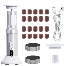 Professioneller elektrischer Hornhautentferner kompatibel mit 6 Geschwindigkeiten und Dual-Ladung für Pediküre und Fußpflege White