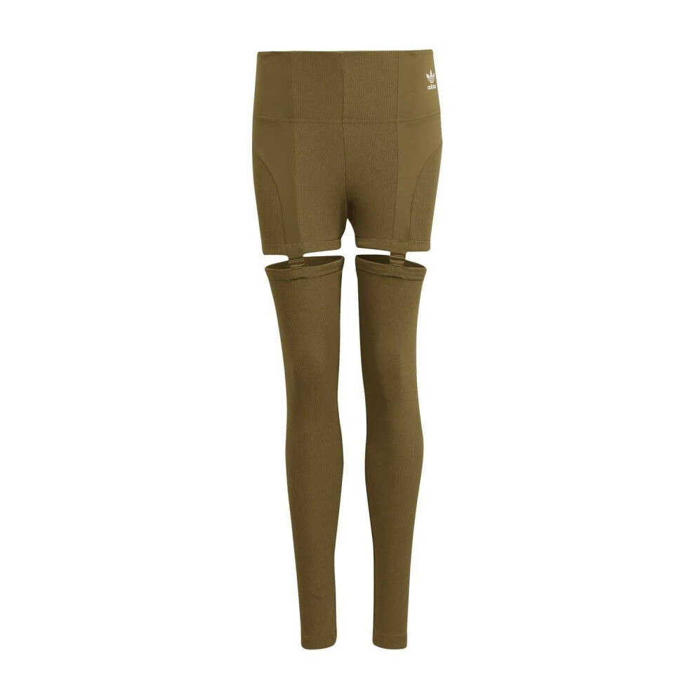 Adidas (16 Uk, Green) Womens/Ladies 2 In 1 Leggings