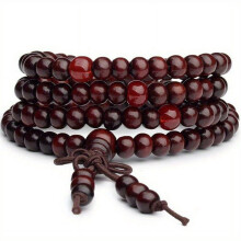 Sandalwood Prayer Bracelet 108 Beads 8mm Black Ebony