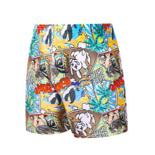 Heren Zwem Tropical Leaf Print Zwemshorts Stretch Zwemkleding Sneldrogende Strandshorts XKZ078260429X28 S