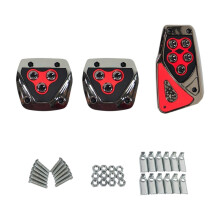 Brake Pedal Covers Automotive Red Manual Gear 2 Pieces